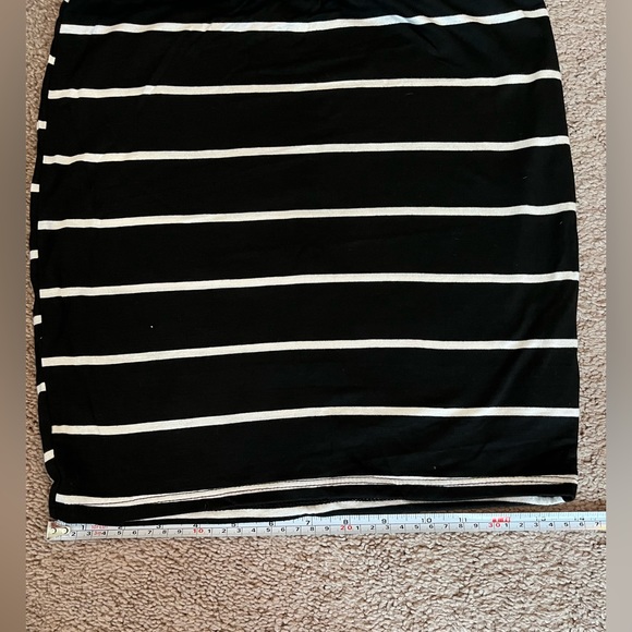 Black Striped Short Sleeve Two-Piece Mini Dress NWOT - Picture 7 of 8